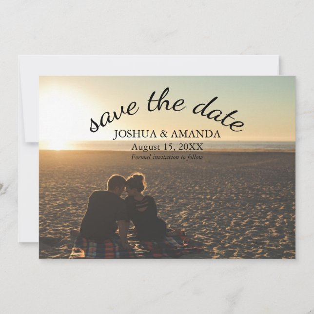 Save The Date Enregistrer la photo de date | Script romantique (Devant)