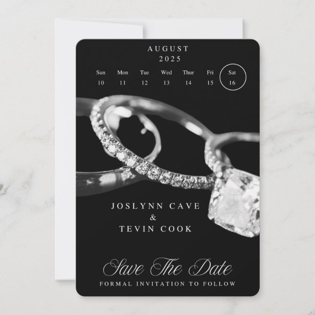 Save The Date Enregistrer l'aimant de date - Marquer votre calen (Devant)