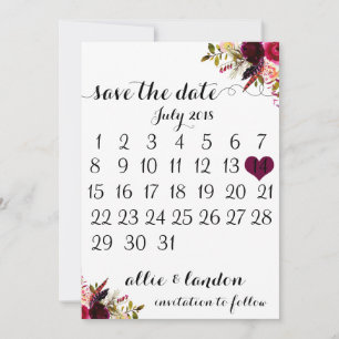 Save The Date Enregistrer Le Calendrier Date   Boho Floral