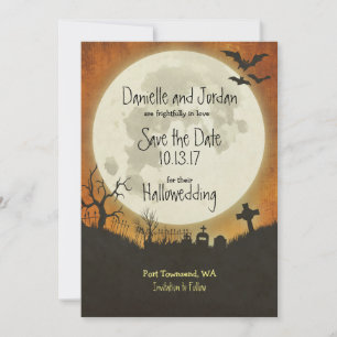 Save The Date Enregistrer le mariage Date Halloween en orange