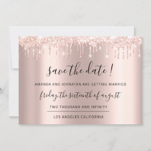 Save The Date Enregistrer Le Mariage Date Rose Gold Parties scin