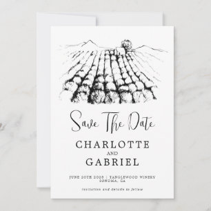 Save The Date Enregistrer le Mariage Date Winery