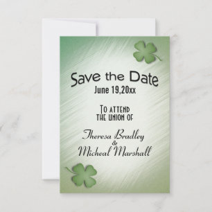 Save The Date Enregistrer le Mariage de rêve irlandais Date