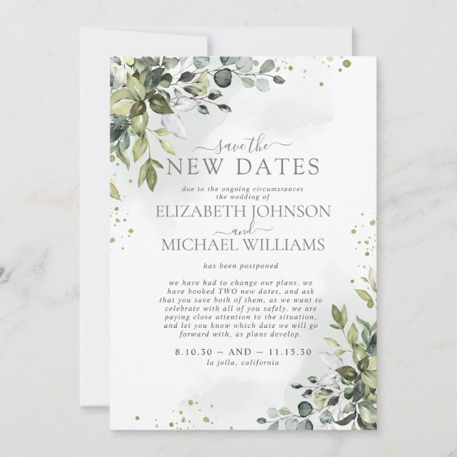 Save The Date Enregistrer le report Mariage des deux nouvelles d (Devant)