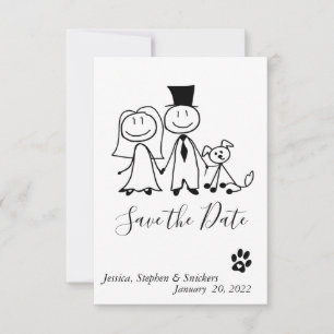 Save The Date Enregistrer les chiffres Amoureux de les chiens de