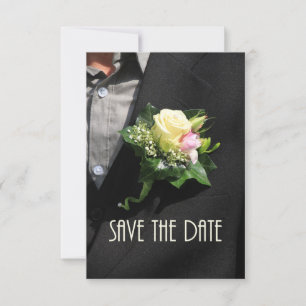 Save The Date Enregistrer les mariés de date Boutonniere