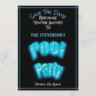 Save The Date Enregistrer l'invitation de fête d'anniversaire du