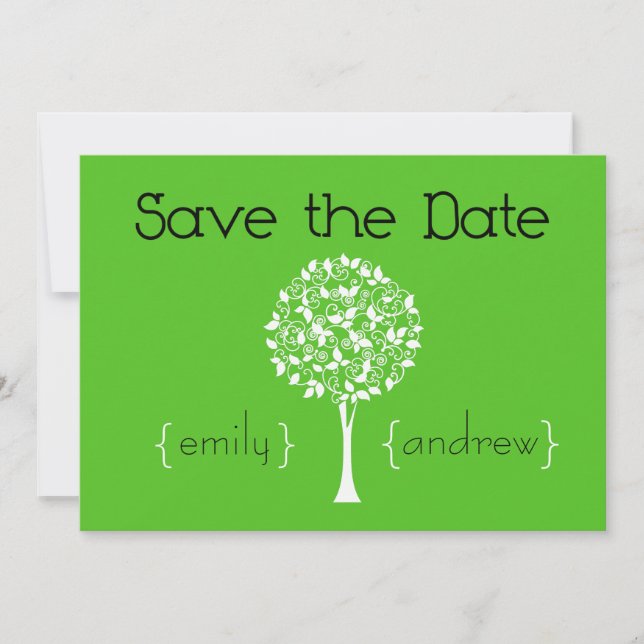 Save The Date Enregistrer l'invitation de l'arbre des dates (Devant)