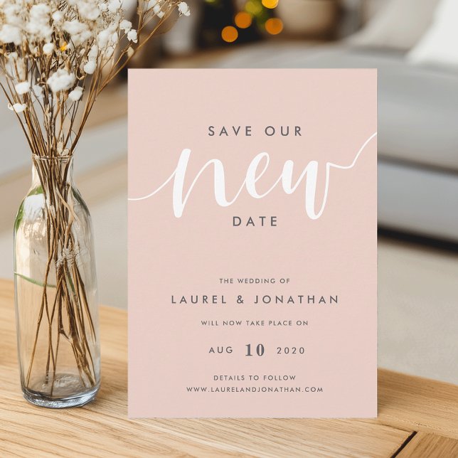 Save The Date Enregistrer notre nouvelle date Mariage report (Créateur téléchargé)