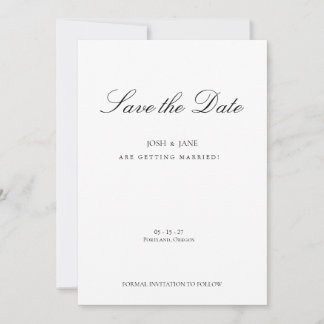 Save The Date Enregistrez la date Simple Moderne Minimaliste 