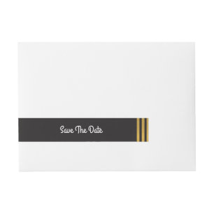 Save The Date Envelope Wrap Gatsby Art Deco 1920s Wraparound Address Label