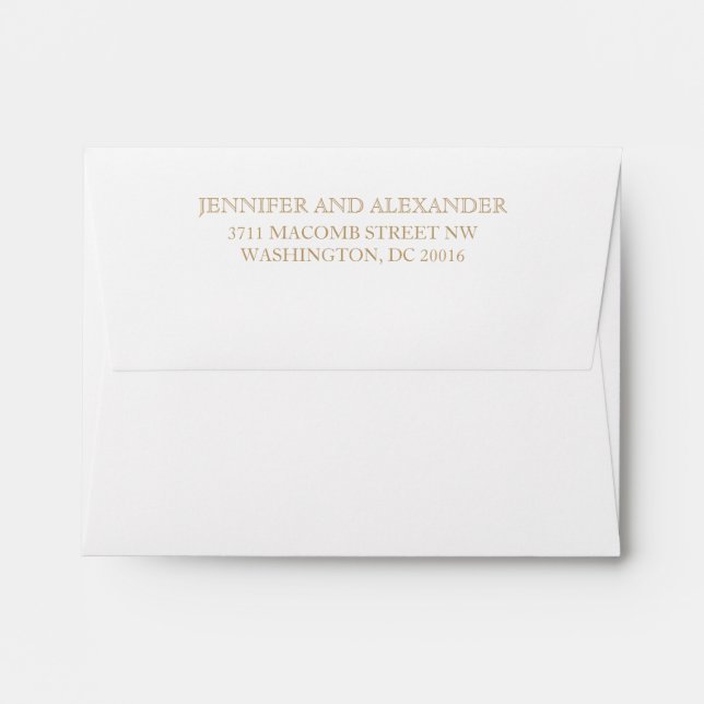Save the date envelopes with return address (Back (Top Flap))