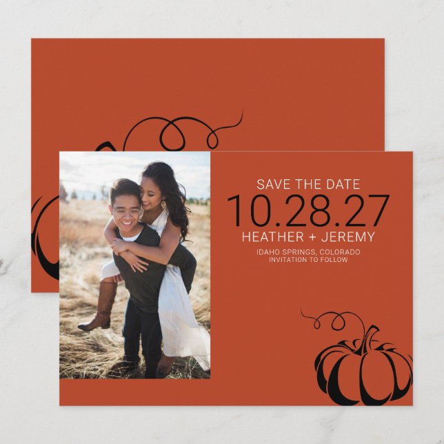 Save The Date Épice citrouille (Devant / Derrière)