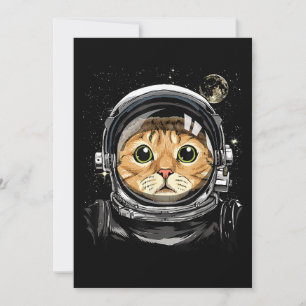 Save The Date Espace extra-atmosphérique Chat Kitty Astronaut Vi