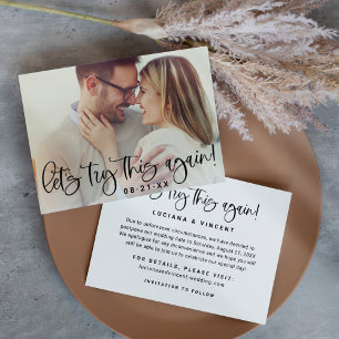 Save The Date Essayons de nouveau cette photo Mariage moderne