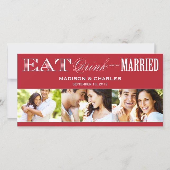 SAVE THE DATE ET ÊTRE MARIÉ | ENREGISTRER LA DATE D'ANNONCE (Devant)