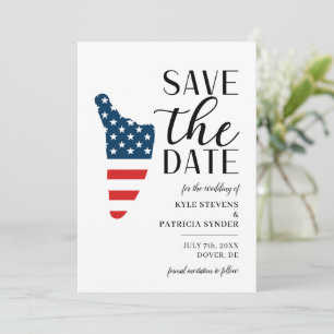 Save The Date État patriotique américain du Delaware Destination