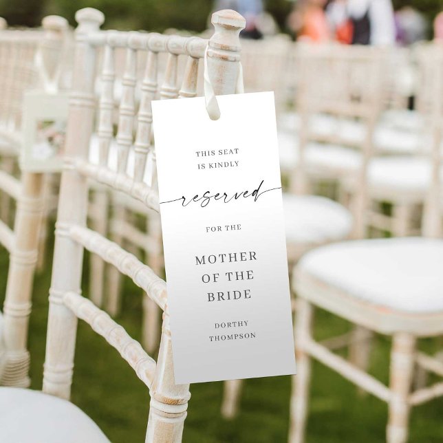 Save The Date Étiquette de siège réservé Classique Élégance Modè (Créateur téléchargé)