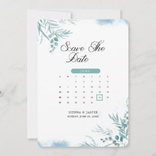 Save The Date Eucalyptus bleu Dusty