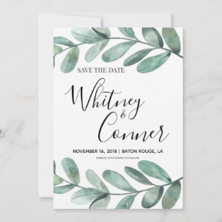 Save The Date Eucalyptus Enregistrez la Date