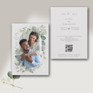 Save The Date Eucalyptus Green Dreamy Mariage photo moderne