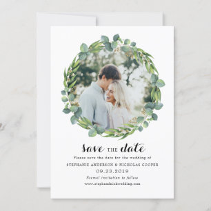 Save The Date Eucalyptus photo enregistrer la date