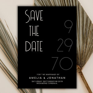 Save The Date Événement à retenir mariage simple minimal mat noi