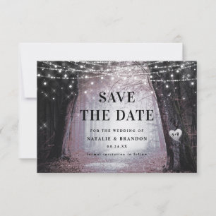Save The Date Evermore Forêt de fée enchantée Mauve Mariage
