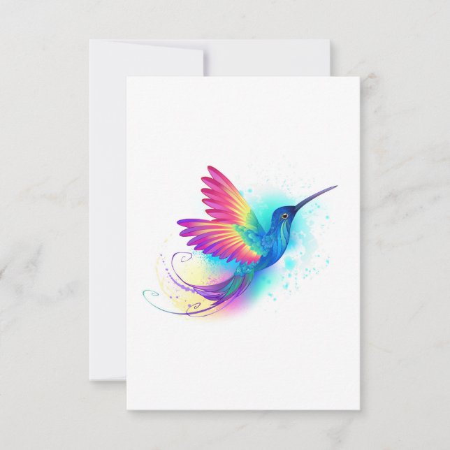 Save The Date Exotic Rainbow Hummingbird (Devant)