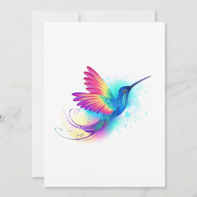 Save The Date Exotic Rainbow Hummingbird (Devant)