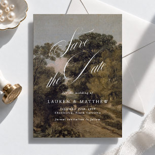 Save The Date Faire Annonce de Mariage à l'ancienne en Chêne