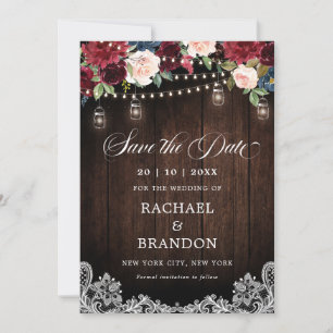 Save The Date Faire part de date de mariage à conserver dans un 