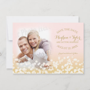 Save The Date Faire part de date de mariage à lumières scintilla