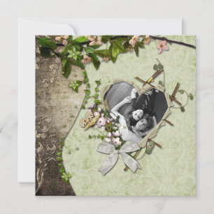 Save The Date Faire part de date de mariage avec découpure en fo