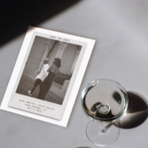 Faire part de date de mariage minimaliste moderne