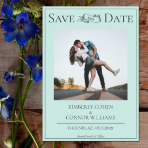 Save The Date Faire part de date de mariage moderne avec photo s
