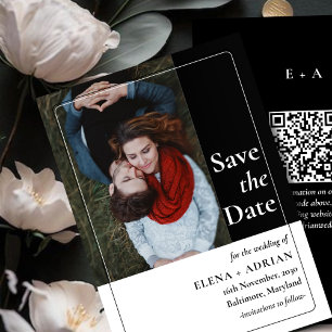 Save The Date Faire part de date de mariage moderne et lunatique