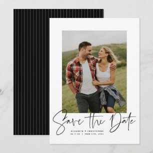 Save The Date Faire part de date de sauvegarde de photo vertical
