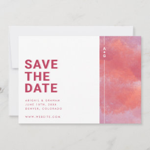 Save The Date Faire part de date moderne avec monogramme