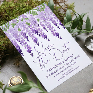 Save The Date Faire part de mariage à l'aquarelle de wisteria Ph