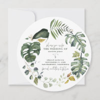 Faire part de mariage à l'aquarelle florale tanger