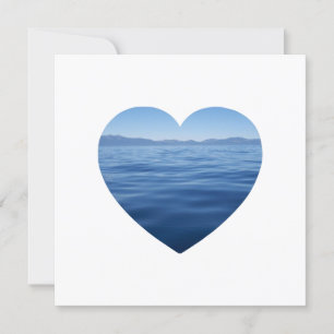 Save The Date Faire part de mariage Lake Tahoe Heart Photo Deep 