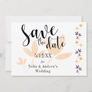 Save The Date Faire part de mariage typographie mod Orange & Plu
