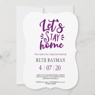 Save The Date Faisons une fête virtuelle d'anniversaire Happy Ho