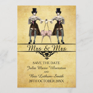 Save The Date Faites gagner la date - style gothique lesbien de