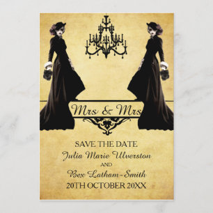 Save The Date Faites gagner la date - style gothique lesbien de