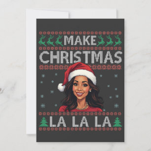 Save The Date Faites Noël La La La Ugly Xmas Sweat Kamala