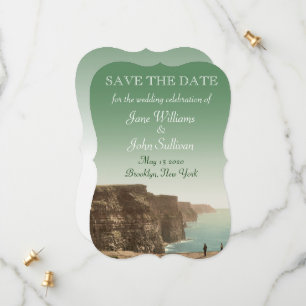 Save The Date Falaises de Mariage irlandais de Moher Sauvez la d