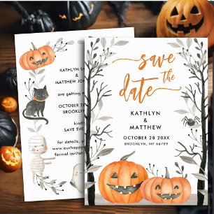 Save The Date Fall In Lony Funny Citrouille Mariage de automne d