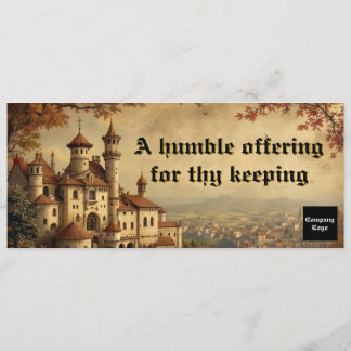 Save The Date Fall Old Vintage Medieval Gift Certificate